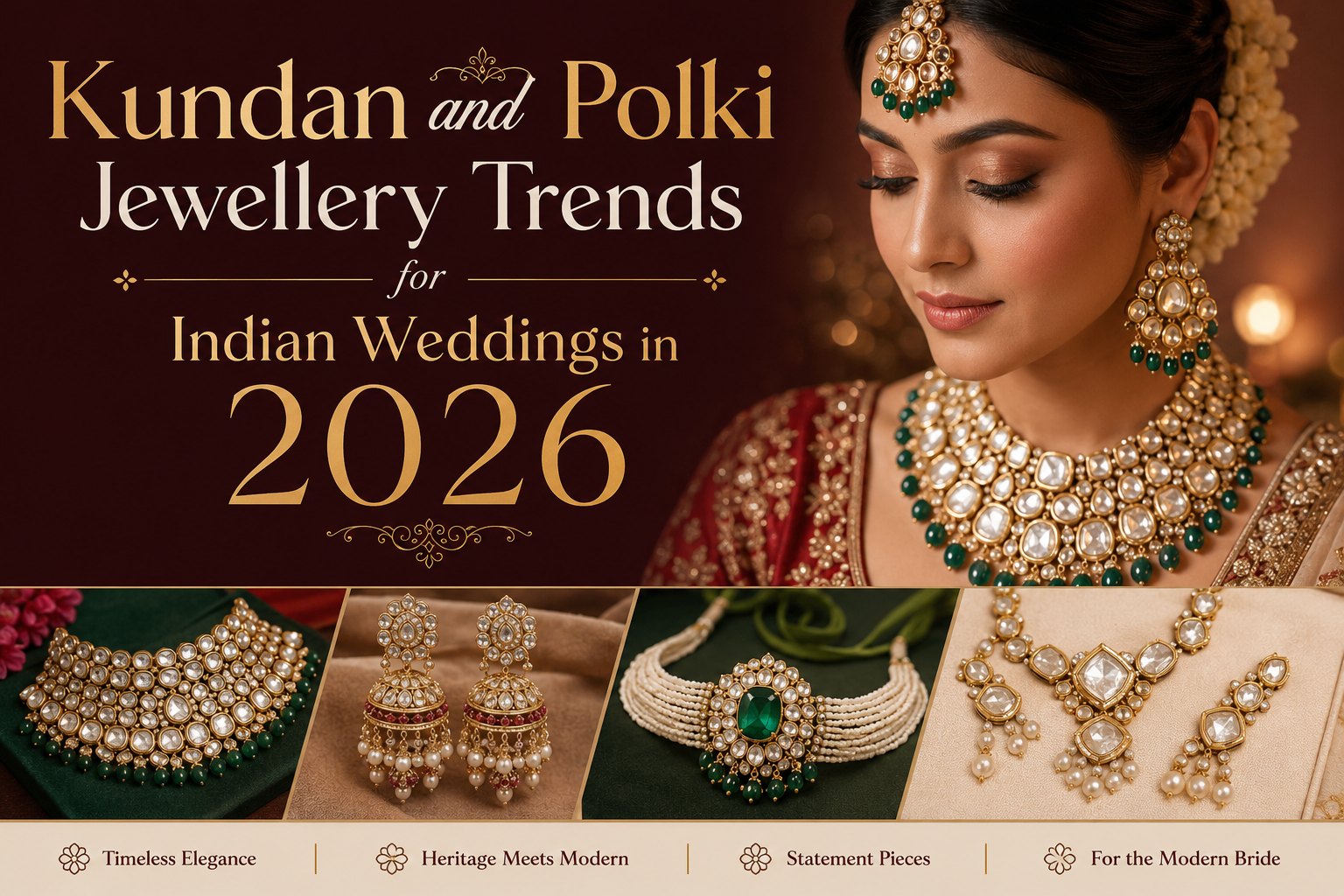Kundan and Polki Jewellery Trends for Indian Weddings in 2026 Kundan and Polki Jewellery Trends for Indian Weddings in 2026