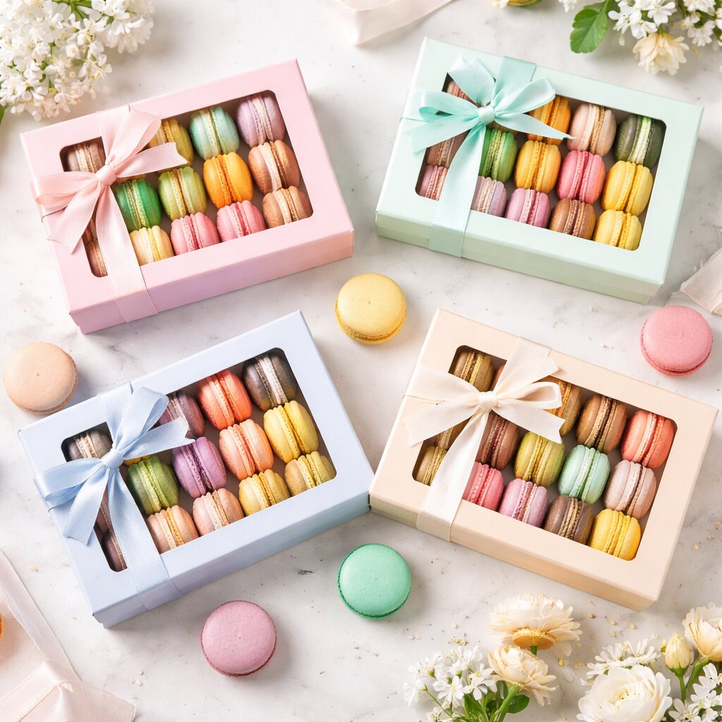 Macaron boxes custom printed macaron boxes