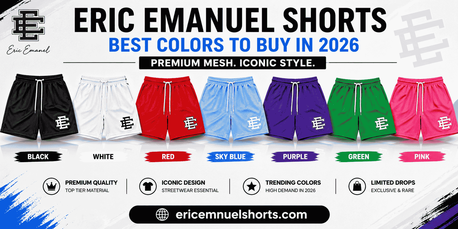 Best Eric Emanuel Shorts Colors to Buy in 2026 (1) Eric Emanuel Athletic Shorts Designed For Comfort