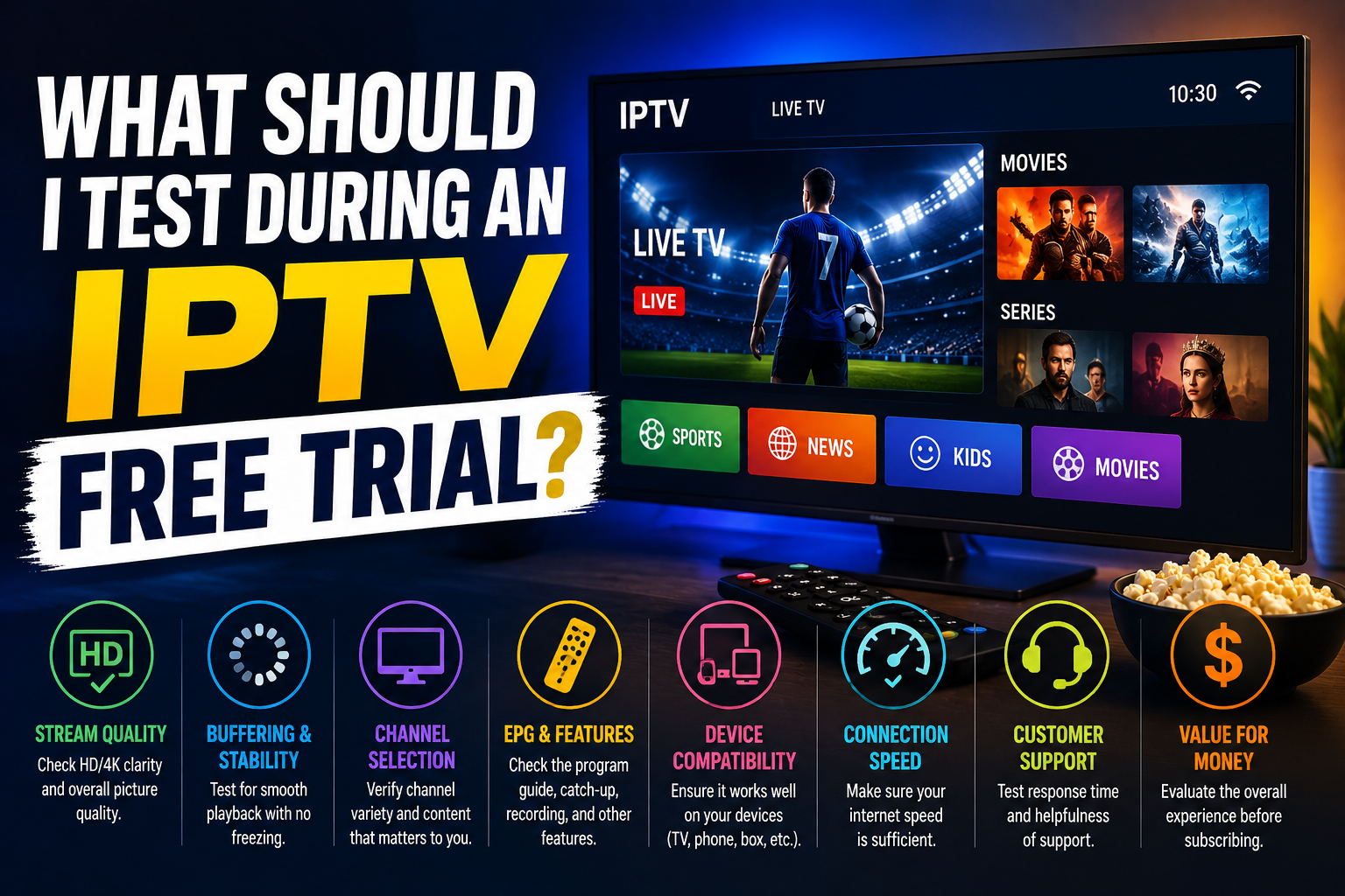 What should I test during an IPTV free trial? What should I test during an IPTV free trial?