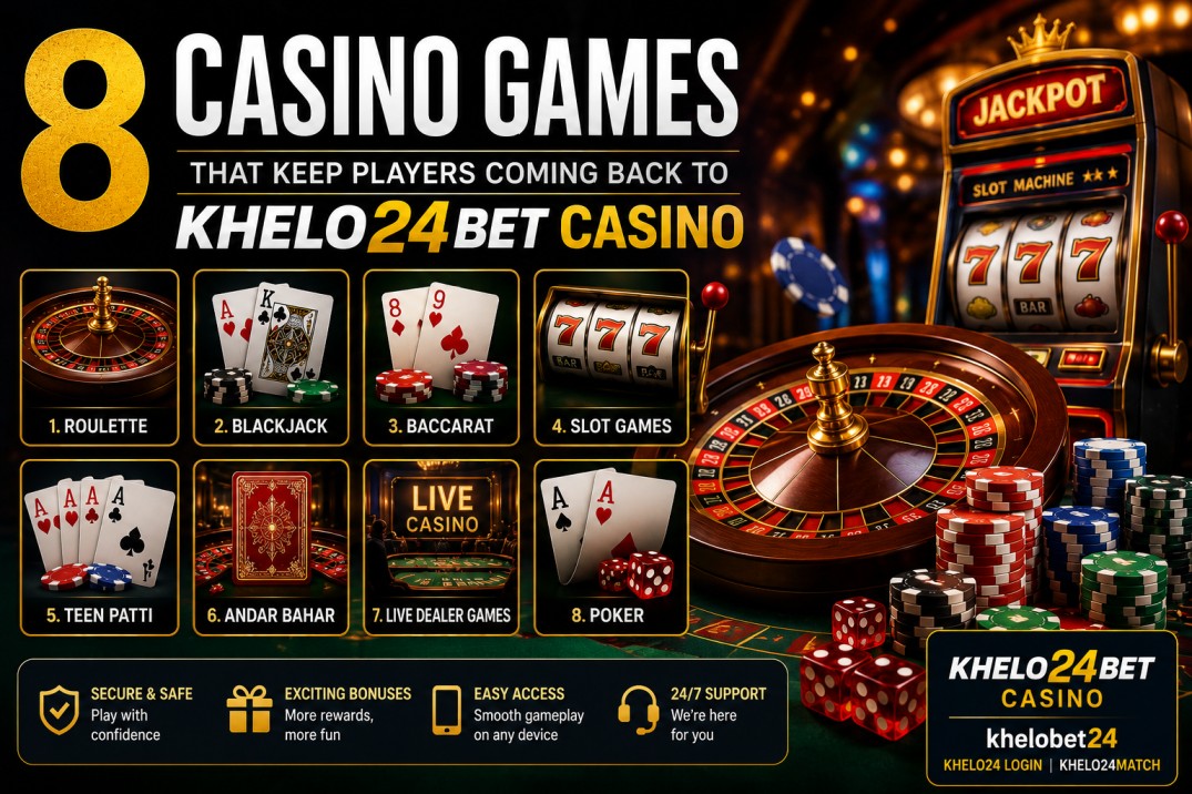 8 Casino Games That Keep Players Coming Back to Khelo24Bet Casino 8 Casino Games That Keep Players Coming Back to Khelo24Bet Casino