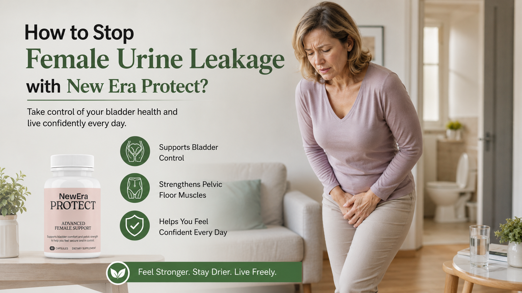 How to Stop Female Urine Leakage with New Era Protect New Era Protect